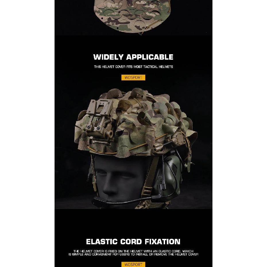 Tactical Laser Cut Leaf Camouflage Helmet Cover For BJ PJ MH Helmet Outdoor Hunting Training Cosplay Accessories