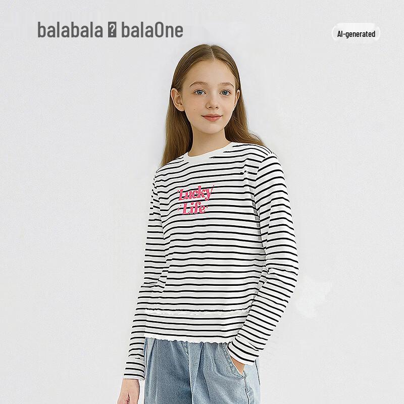 Модная детская футболка с принтом и длинным рукавом от BalaBala