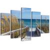 Five Piece Picture Canvas Print Sea Beach Nature