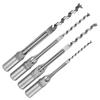 4pcs Square Hole Drill Bits 14 516 38 12 Wood Mortising Chisel Set Wood Drilling Hand Tools