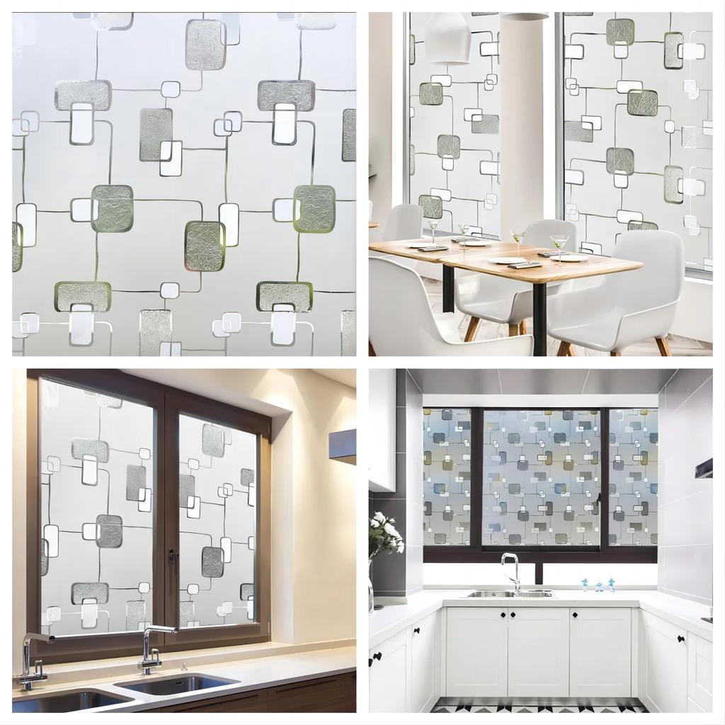 Пленка для защиты окон, матовая пленка для окон, статическая пленка, блокирующая УФ-излучение, съемные наклейки для окон, непрозрачные наклейки для окон для дома