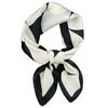 1116 new geometric black and white silk scarf women's autumn high-end small square scarf temperament fashionable versatile scarf for elders