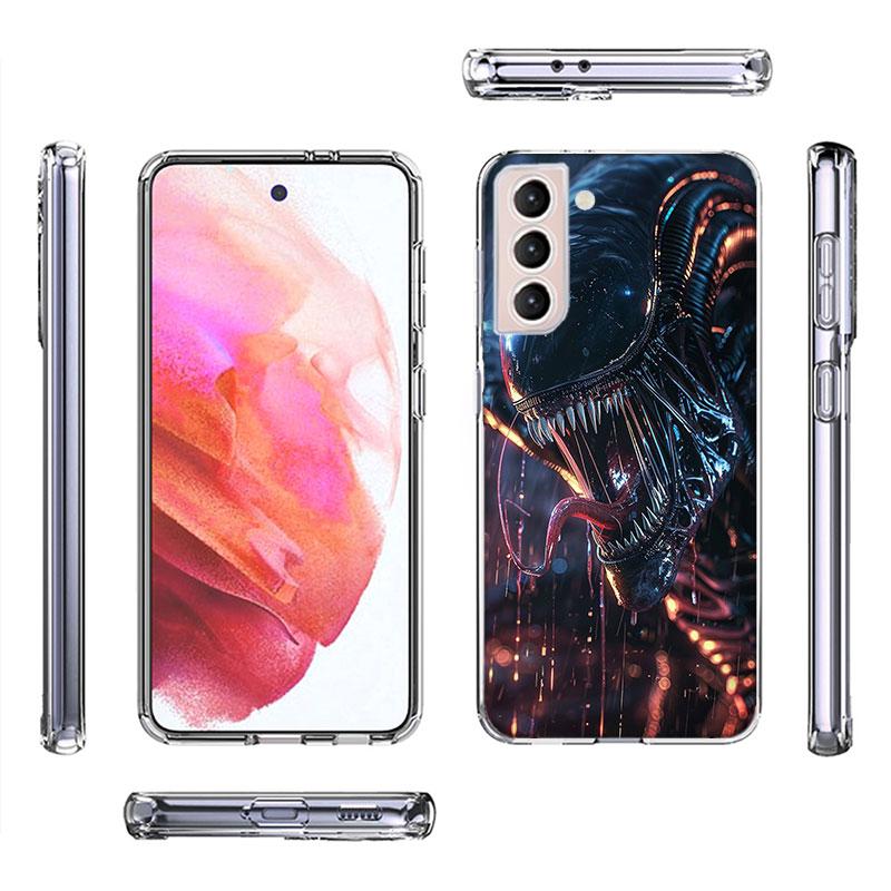 КРУТОЙ A-Инопланетянин Ксеноморф Чехол для Телефона Для Samsung Galaxy S25 Edge S24 S23 FE S21 S20 S10 Plus S22 S26 Ultra Чехол Прозрачные Чехлы TPU Ca
