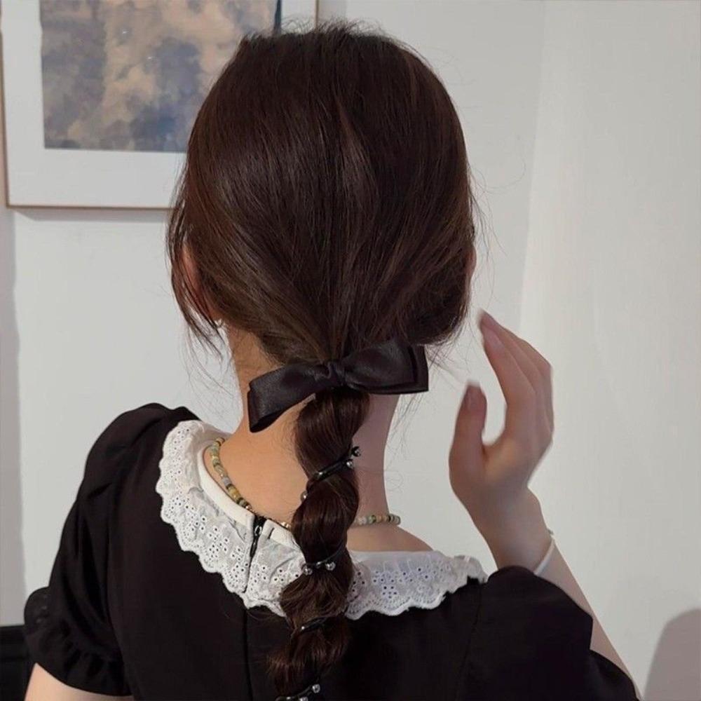 Sweet Bow knot Phone Line Hair Loop High Elastic Head Rope Ponytail Fashion Hair Bands  Woman
