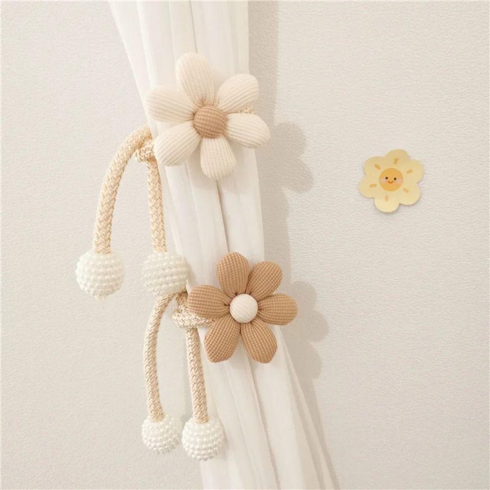 1PC Flower Shape Curtain Buckle Clip Magnetic Buckle Curtain Holders Kids Room