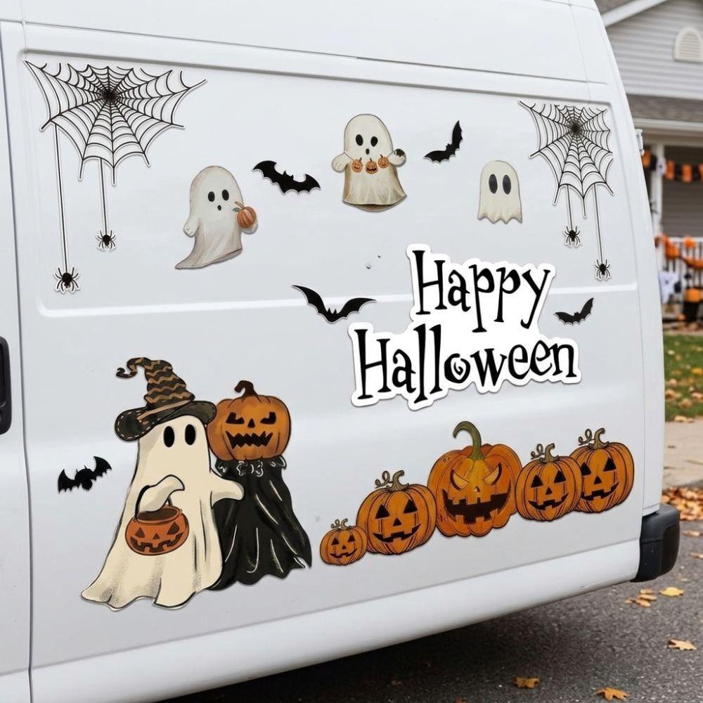Soft Magnets Halloween Garage Door Magnets Weather-Proof Water-Resistant Happy Halloween Magnet Stickers No-Adhesive