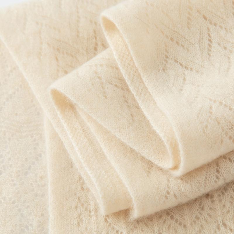 Женский 100% Чистый Кашемир Вязаный Шарф С Узором Зимний Теплый Мягкий Уютный Модный Повседневный Грелка для Шеи Аксессуар для Холодной Погоды