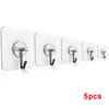 10/1Pcs Transparent Wall Hooks Strong Self Adhesive Hanger Plug Socket Holders Door Sticky Hanging Hook for Kitchen Bathroom