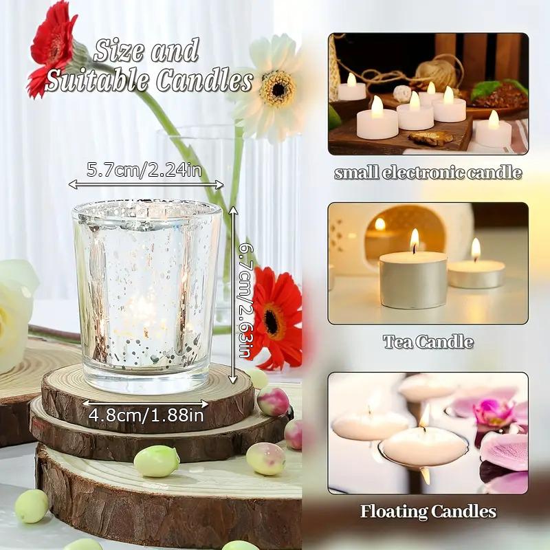 6/12 шт. Подсвечник для чайной свечи Фестивальный Расписной Полупрозрачный Стакан-Вертолет Украшение для Стола на Вечеринку Домашний Поднос для Свечей Создание Атмосферы