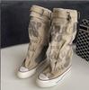 Fashion Women Boots 2025 New Retro Flat Platform Graffiti Mid-calf Boot Sexy Trend Thick Bottomed Round Toe Anti Slip Calf Fashion Boots