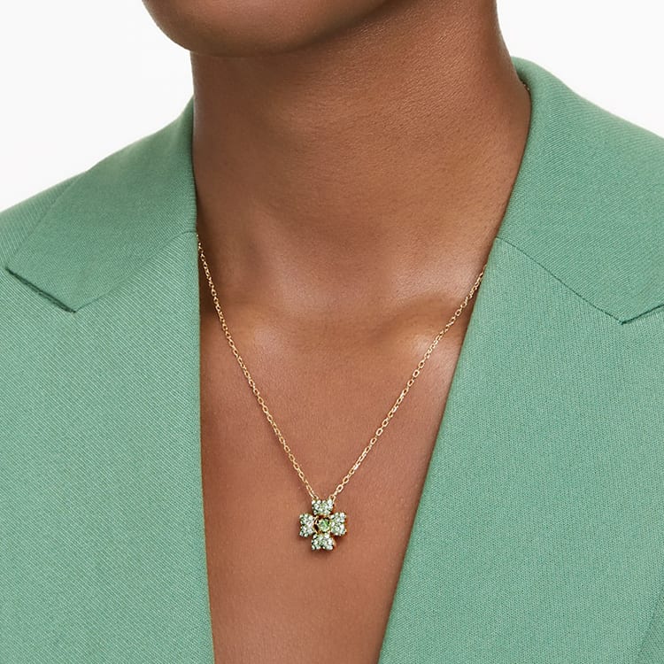 Swarovski Cubic Zirconia Faux Crystal Necklaces Women's Green 5671144