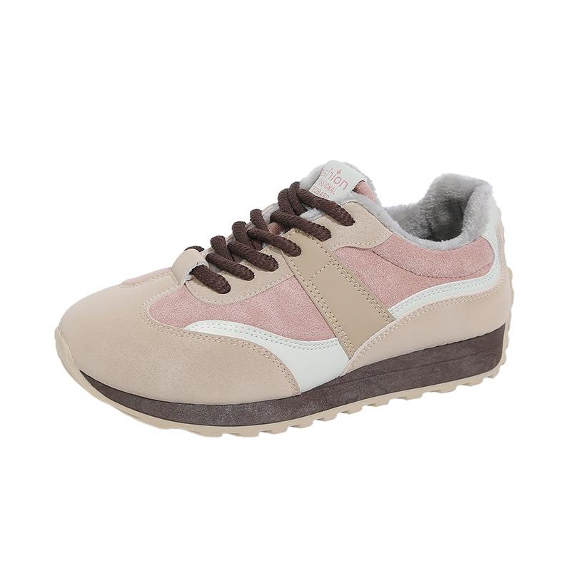 Ins корейская версия новых бархатных кроссовок «Форрест Гамп» для женщин, зимние студенческие спортивные для бега, чтобы сохранить тепло и для повседневной носки