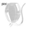 Unique Bar Glass Vampire Shape Wine Glasses, Transparent Cocktail with Drinking Tube, Novelty Long Mouth Cup for Wine, Champagne, Juice, Home,