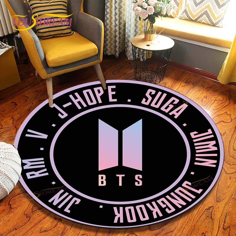 Новейшие круглые ковры Kpop Bangtan Boys, геометрические противоскользящие ковры для гостиной, ковер для комнаты, домашние ковры, коврик для пола в ванной комнате