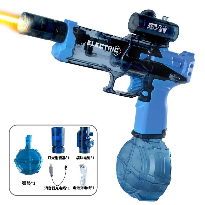 Firelight Ice Mouse Electric Continuous Fire Toy Water Gun Hand-integrated Linkage Return-to-chamber Pulse Flame Light Children's Toy