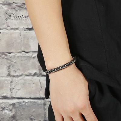 Мужской браслет с толстой цепочкой в стиле ретро-панк из нержавеющей стали, индивидуальное украшение на запястье для отпуска, работы, повседневной носки, подарка на годовщину, день рождения, браслет