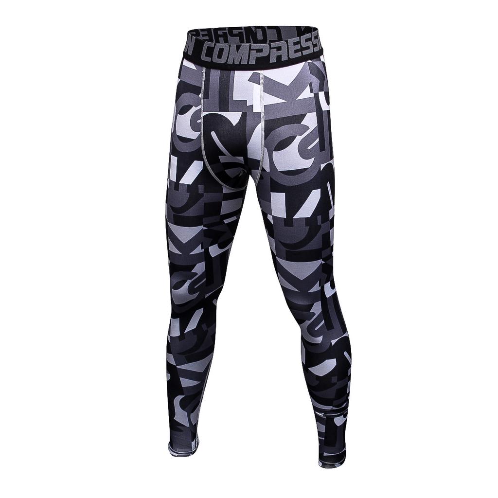 Mens Training Compression Pants Wicking Gym Sports Leggings Running Athletic Tights Fitness Jogging Trousers