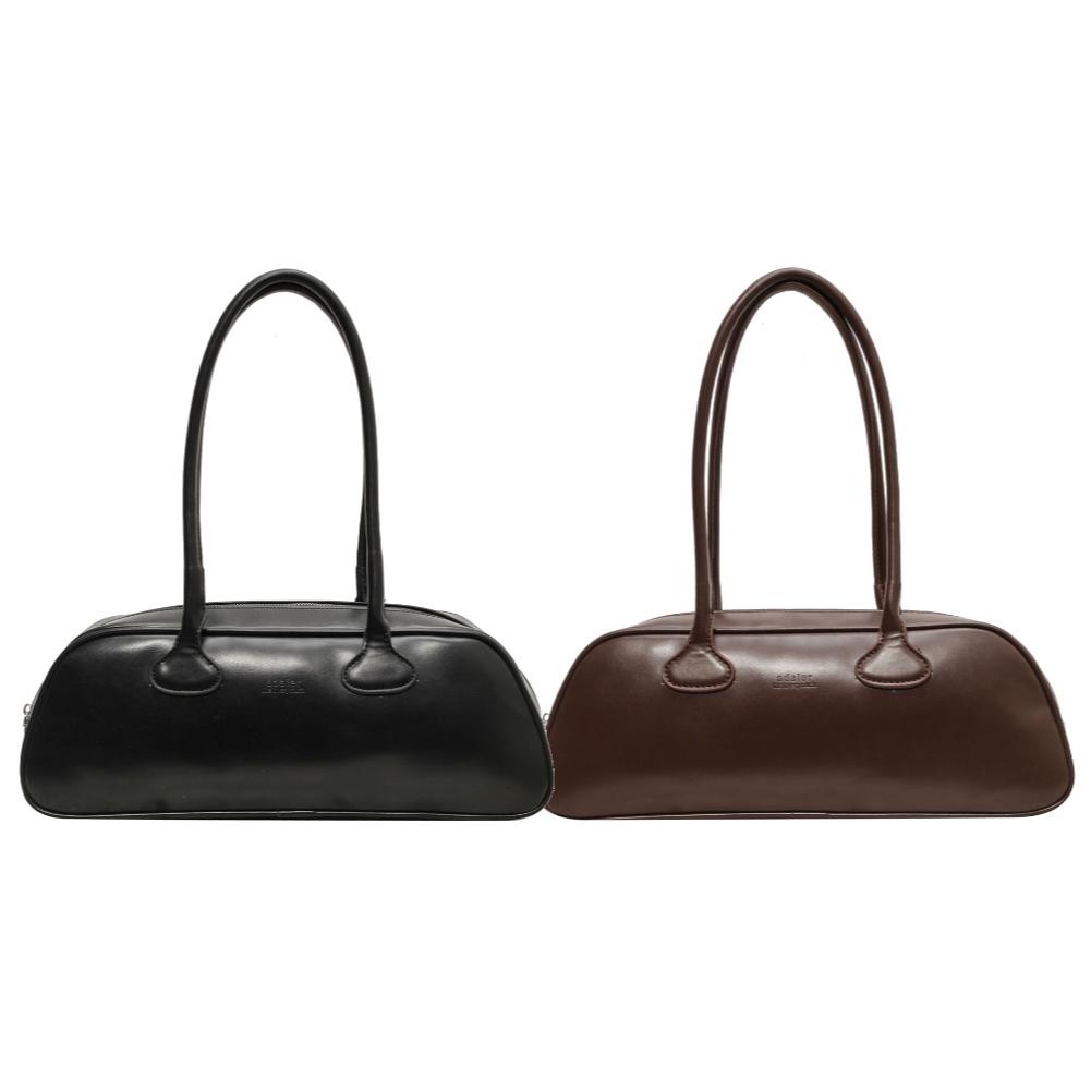 Женская модная сумка через плечо большой вместимости из искусственной кожи винтажная сумка под мышкой однотонная универсальная сумка-боулинг для поездок на работу