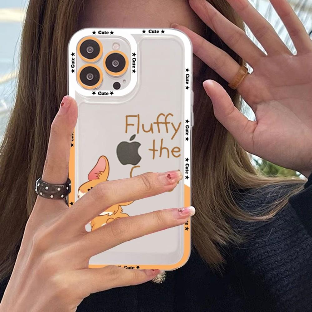 Милый мультяшный корги чехол для телефона iPhone 15 14 13 12 11 Pro Max XS X XR Mini Защитная крышка