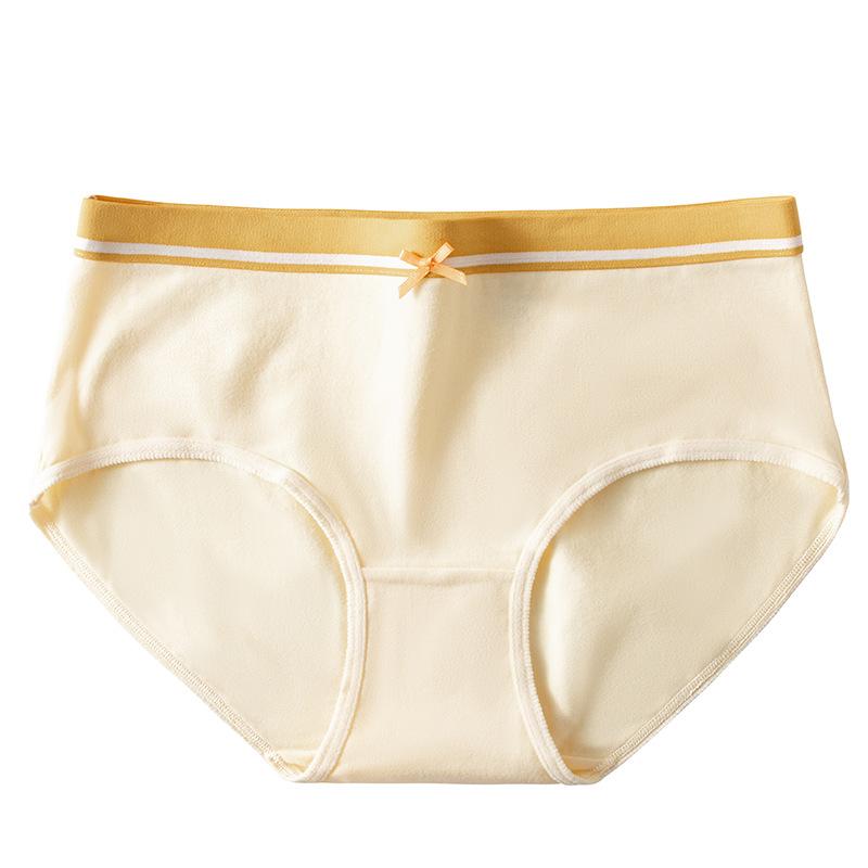 Нижнее белье из чистого хлопка, женские, со средней высокой талией, женские бесшовные трусы из чистого хлопка, большие размеры, простые хлопковые трусы для девочек