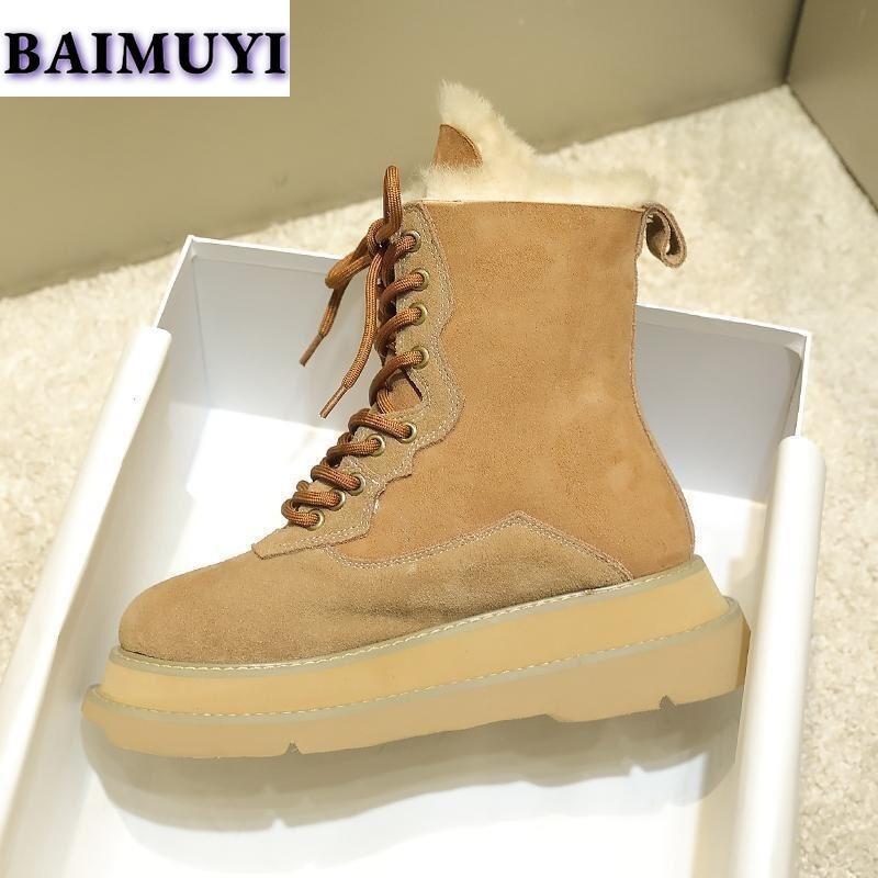 Дизайнерские ботильоны на платформе, женские брендовые роскошные зимние ботинки, короткая плюшевая теплая обувь 2025 года, новые повседневные спортивные ботинки Chelsea Botas