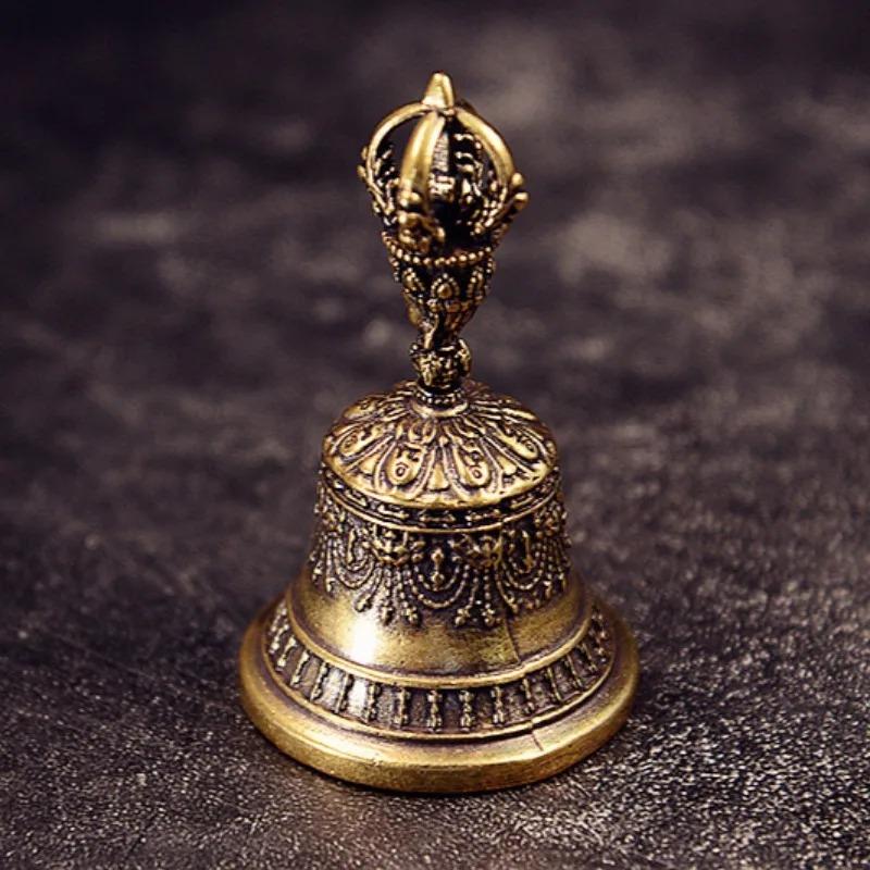 Brass Handicraft Die-casting Drop Bell Key Car Button Wind Bell Tibetan Bronze Bell Creative Gift Home Decoration Accessories