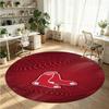 Boston Red Sox Printed Round Crystal Velvet Rug Soft Non Slip Floor Carpet For Bedroom Holiday Gift