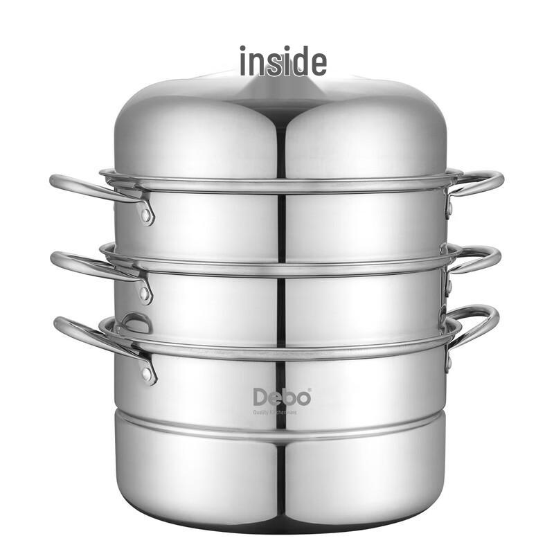 Debo Ladborg 28cm 3-Layer Stainless Steel Multi-Function Steamer Pot