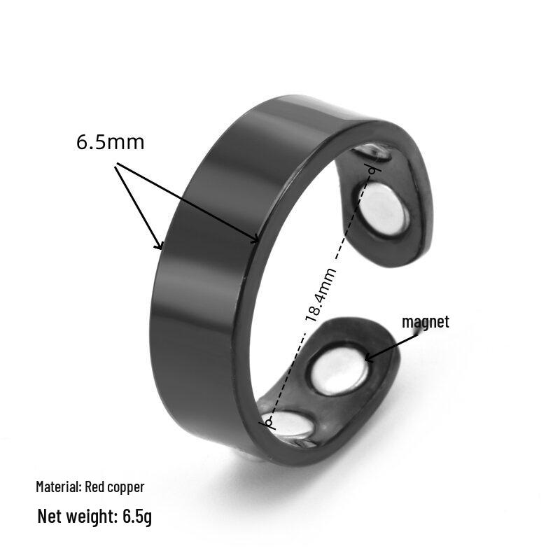 Хит продаж: Магнитное кольцо из красной меди с полированным простым дизайном и четырьмя магнитами