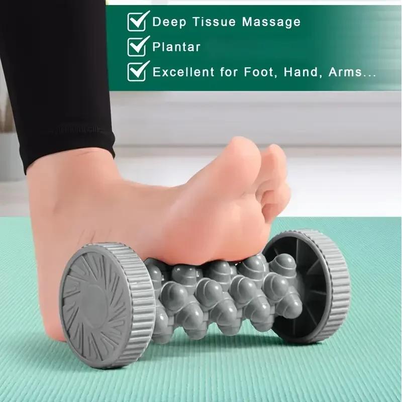 Foot Massager Roller Yoga Massage Plantar Fascia Roller Fitness Muscle Relaxation Rolling Stick Plastic Manual Foot Massager