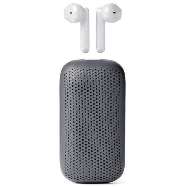 Lexon Speakerbuds Wireless Bluetooth Headphones with Speaker Gray/Grey LA127G