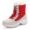 Снежные женские ботинки Модная обувь Женские ботинки на шнуровке Женская обувь Тренд 2025 Теплые ботильоны Большой размер Botas Mujer Зимние женские ботинки