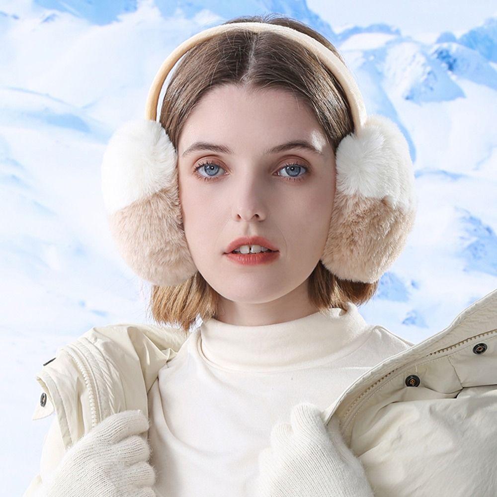 Цветная строчка Грелка для ушей Плюшевая защита для ушей Муфты для ушей Милые зимние муфты для ушей для женщин и девушек