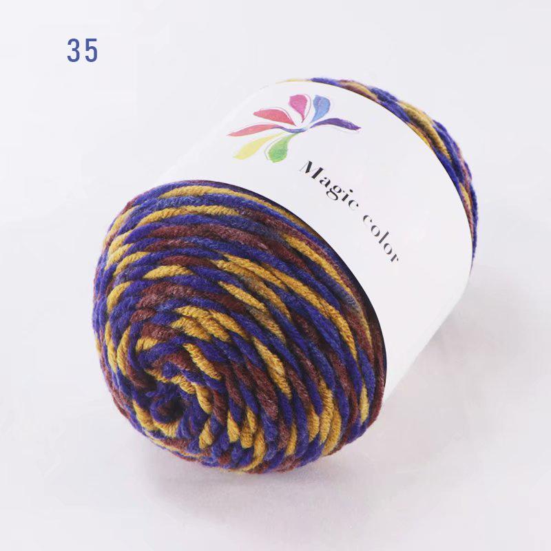 50 г/моток Взрослый шарф Разноцветное секционное крашение 8 нитей Хлопковая пряжа Пряжа Сделай сам Ручное вязание