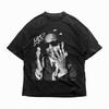 ASAP A $AP ROCKY Уличная Hip Hop Rap Футболка Мужская Тяжелый Хлопок Свободная Маленький Вырез Удобная Дышащая Короткий Рукав