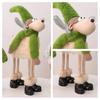 Reindeer Snowman Doll With Green Scarf Xmas Festive Decoration For Home