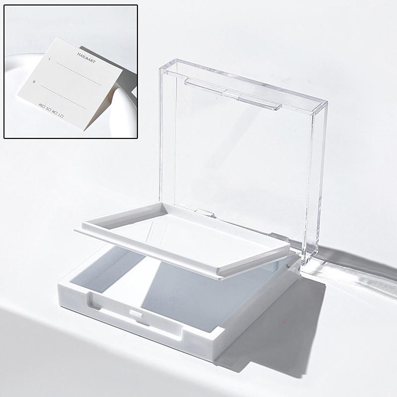 Двухслойный чехол для демонстрации ногтей, прозрачный акриловый чехол для хранения накладных ногтей, многофункциональный контейнер для хранения накладных ногтей