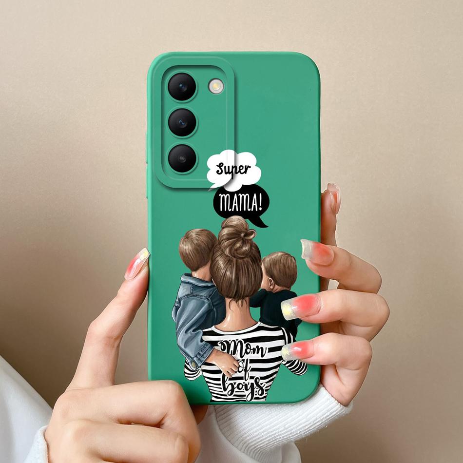 For Vivo V30 Lite V30E V30SE Phone Case Cool Bear Full Coverage Anti Drop Bumper For Vivo V30Lite V30 SE Liquid Silicone Fundas