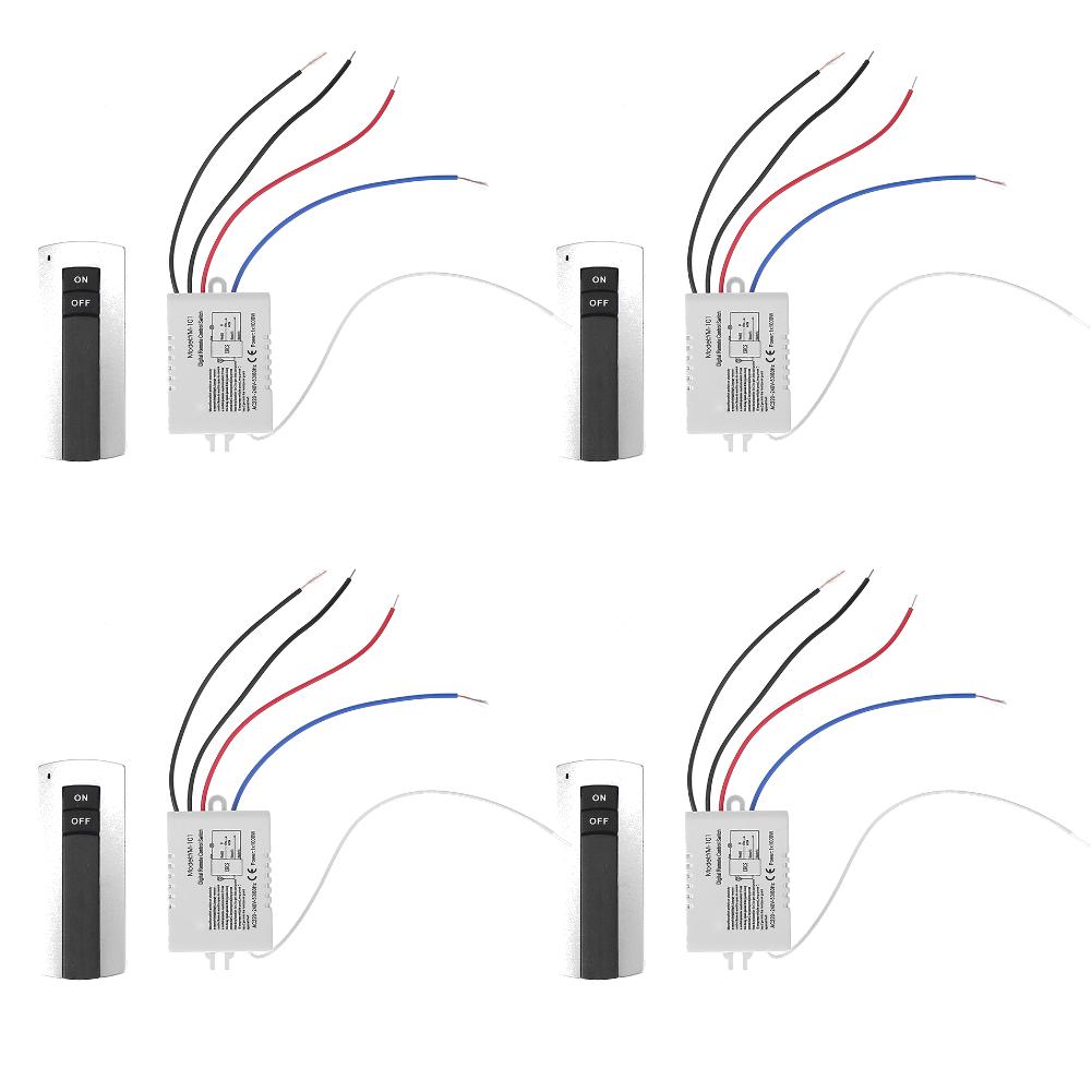 5-1 шт. односторонний ВКЛ/ВЫКЛ 220 В беспроводной переключатель с дистанционным управлением для лампы, света, умного дома, переключатель с дистанционным управлением, приемник, передатчик
