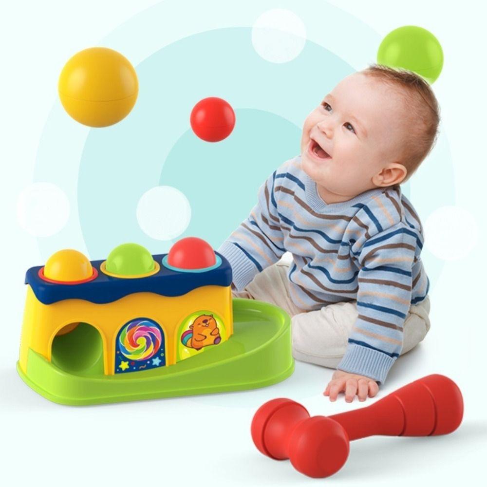 Stacking Balls Hammer Knocking Toy Making Sounds Kids Pounding Hammers Interactive Toys