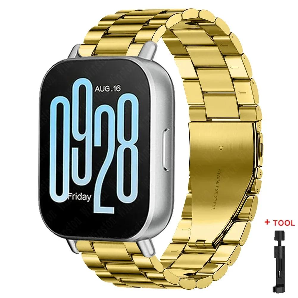 Ремешок из нержавеющей стали 22 мм для Redmi Watch 5 Active 5 Lite Металлический ремешок для Xiaomi Redmi Watch 3 Active 3 Lite Браслет Наручный ремешок