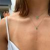 Trendy S925 Sterling Silver Fashion Egg-Shaped Zircon Pendant Exquisite Exquisite Collarbone Chain Necklace