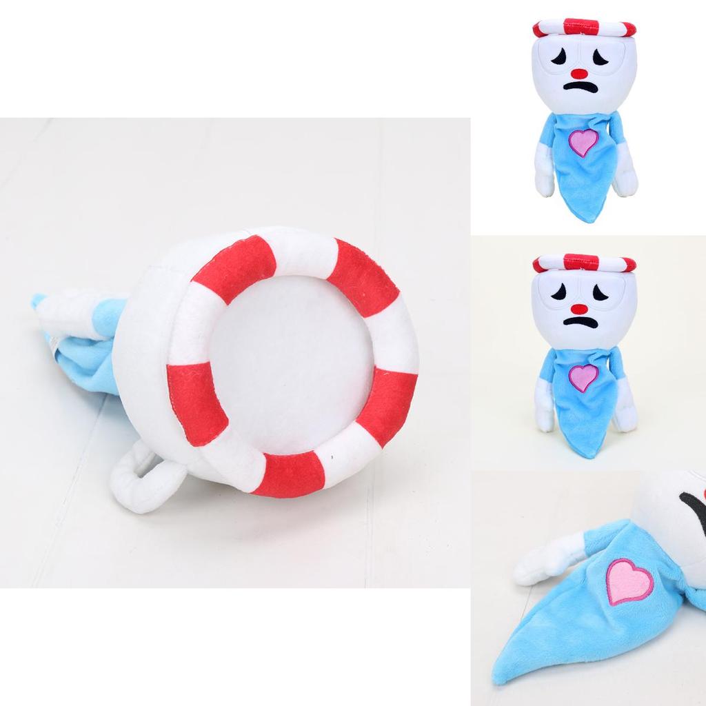 Adorable 28cm Chalice Cuphead Plush Toy Mecup And Brocup Stuffed Doll Gift