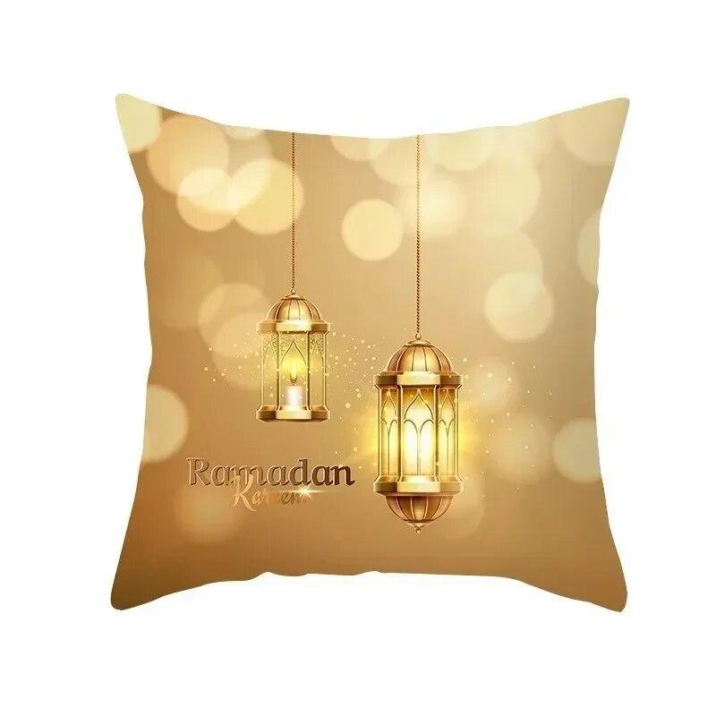 Eid Mubarak Decorative Cushion Cover Aid Ramadhan Decoration 2024 Islamic Muslim Decorative Ramadhan Eid Ramada Pillow Cover