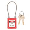 Red Tagout Safety Padlock With 2 Keys Stainless Steel Personal Device Repair Lock Out Padlock