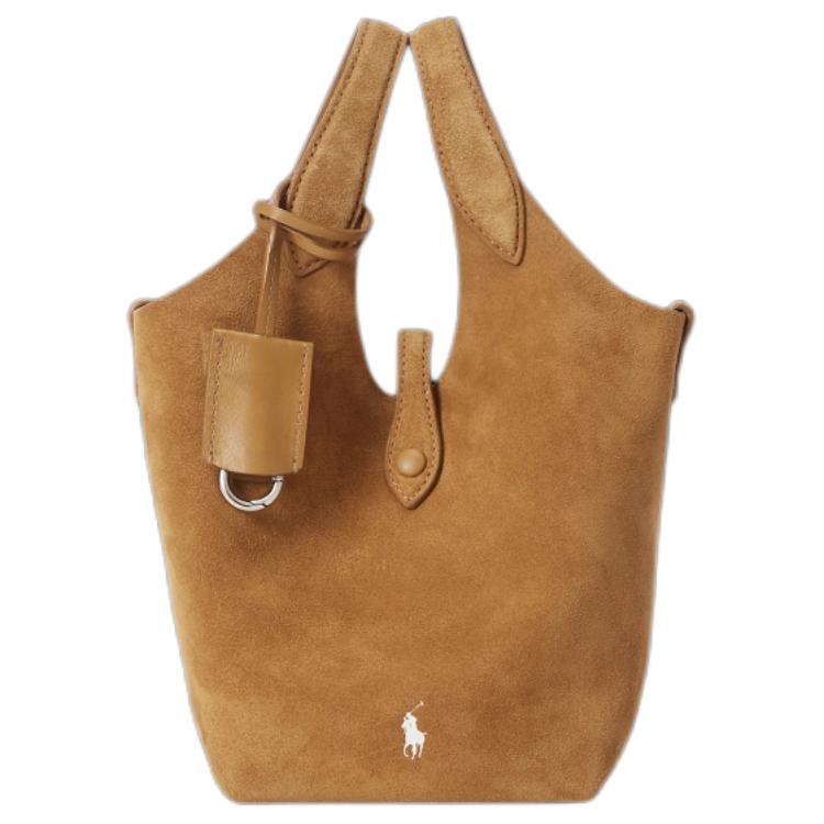 Polo Ralph Lauren Polo Play Minimalist Lazy Fashion Design Tote Bag Shopping Bag Women tote Caramel WAPOBAG03520111