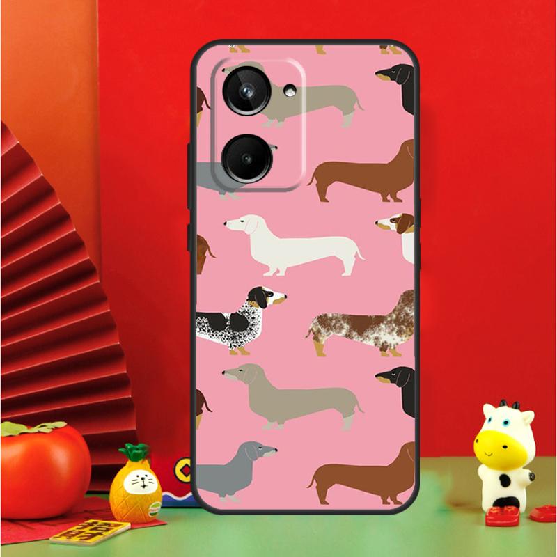 Чехол для Realme 15 Pro GT7 GT6 10 11 12 13 14 Pro Plus C65 C67 C63 C61 C51 C53 C35 C75 C55 с изображением таксы