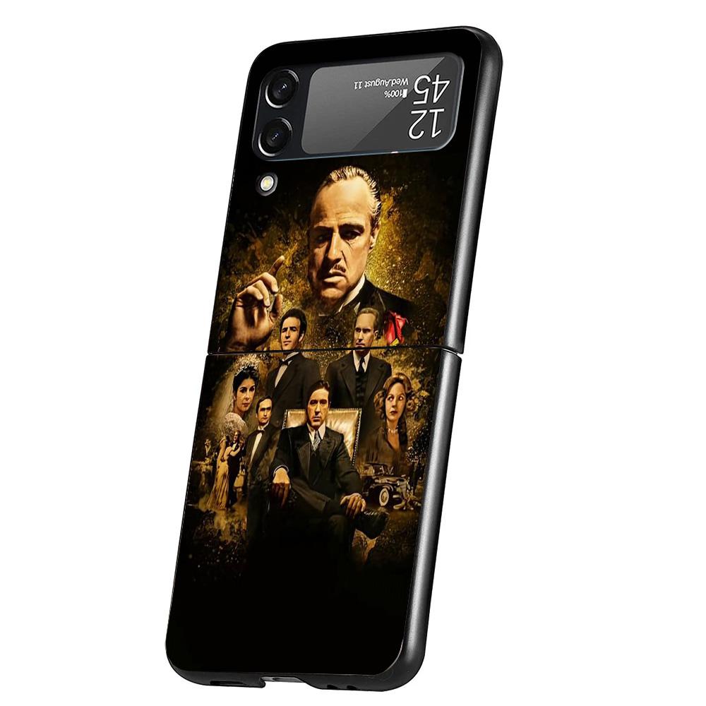 Чехол-книжка для телефона The Godfather для Samsung Galaxy Z Flip 6 5 4 3 5G ZFlip6 ZFlip5 ZFlip4 ZFlip3 Черный Жесткий Трендовый Fundas