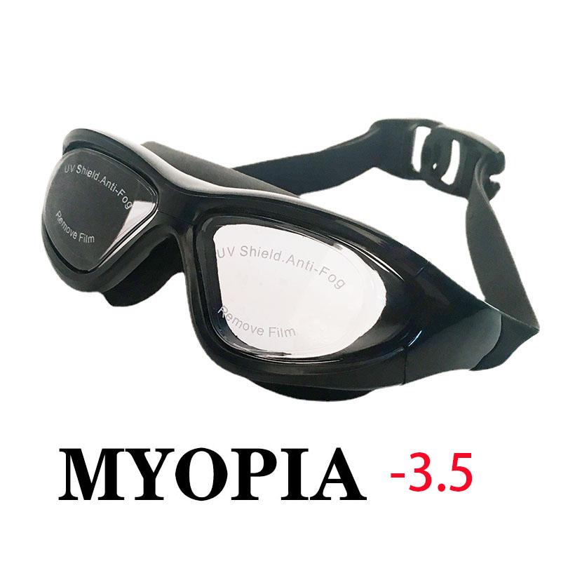 New Adult Myopia Swimming Goggles Large Frame HD Antifog Electroplate Swim Glasses Lenses Swimming Equipm
