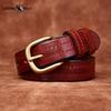Ретро Корейский Стиль Модный Тренд Универсальный Ремень с Медной Пряжкой Женский Ремень из Натуральной Кожи Первый Слой Коровьей Кожи